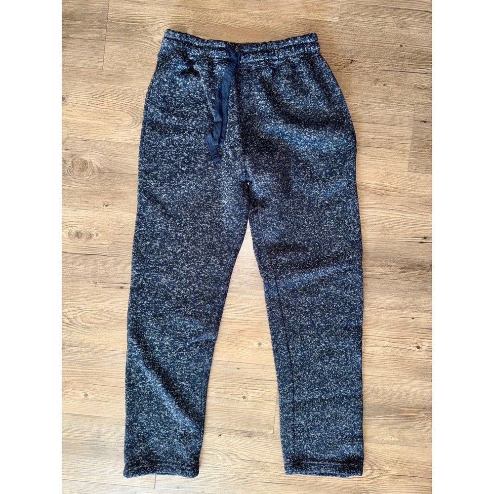 Knocker Activewear Mens Marled Fleece Sweatpants Navy Blue Drawstring Small